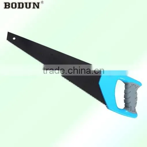 B9015 good quality rubber handle hand saw black saw