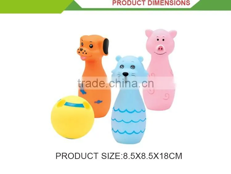 Hot Sale Kids Animal Shapes Sport Set Plastic Mini Bowling Toy