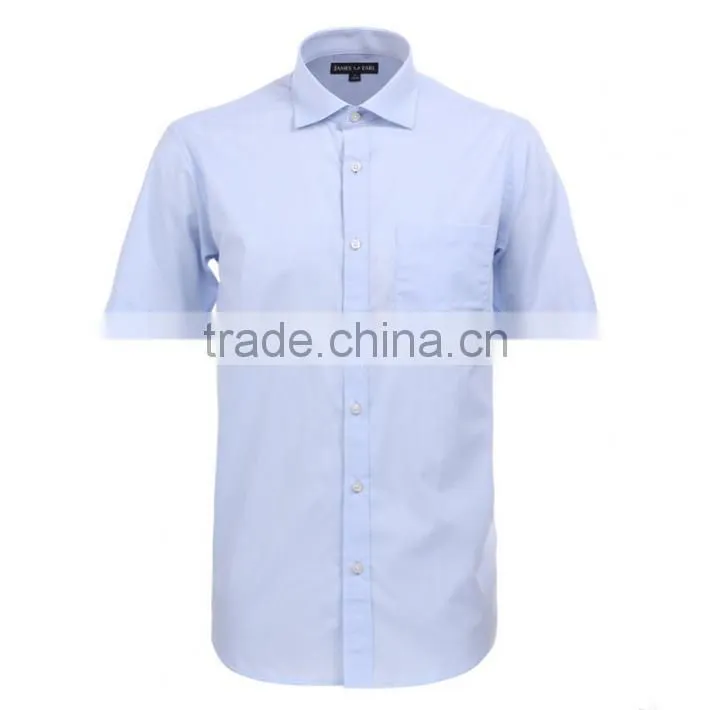 Men handsome short sleeve T/C dress shirt 2015