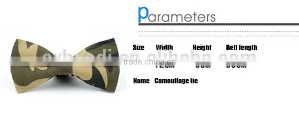 New fashion men's costum bowtie britsh style camouflage bow tie