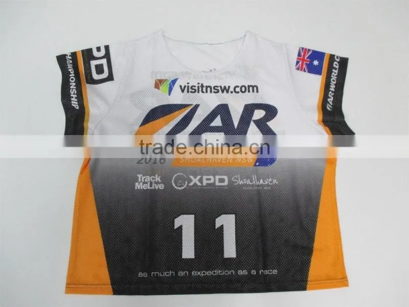 Full sublimation printing custom made kayaking bibs