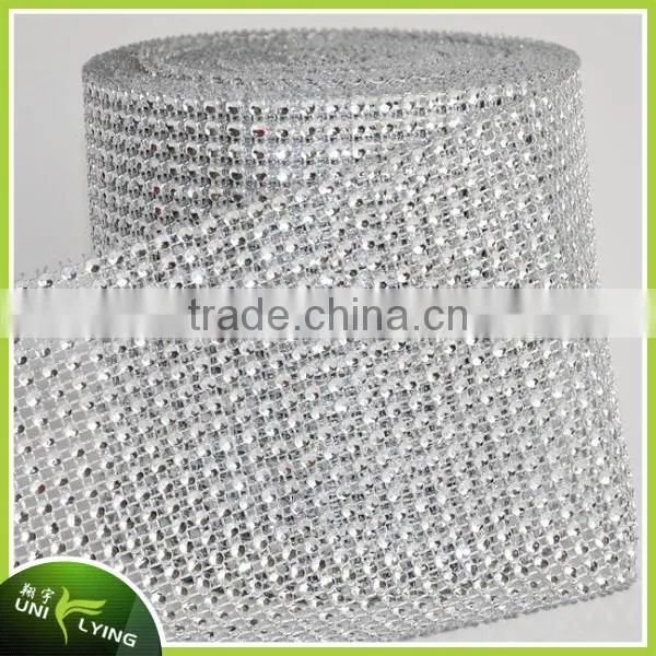 Newest Colorful Bling hot fix rhinestone mesh trimming