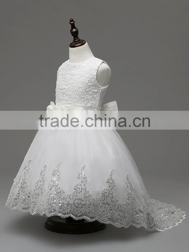 Customize frock design for baby girl 2017 Summer & Autumn kids baby girl dress colorful puffy flower dress children clothes