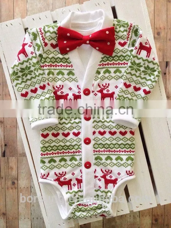 Newborn Baby Christmas Clothes Long Sleeve Cotton Baby Romper Kids Clothing Suppliers China