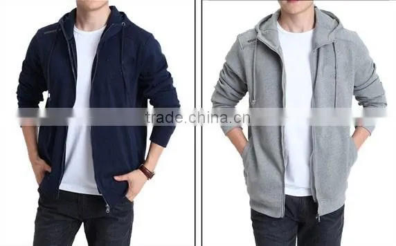 2017 good quality Professional wholesale custom fleece zipper pocket hoodies