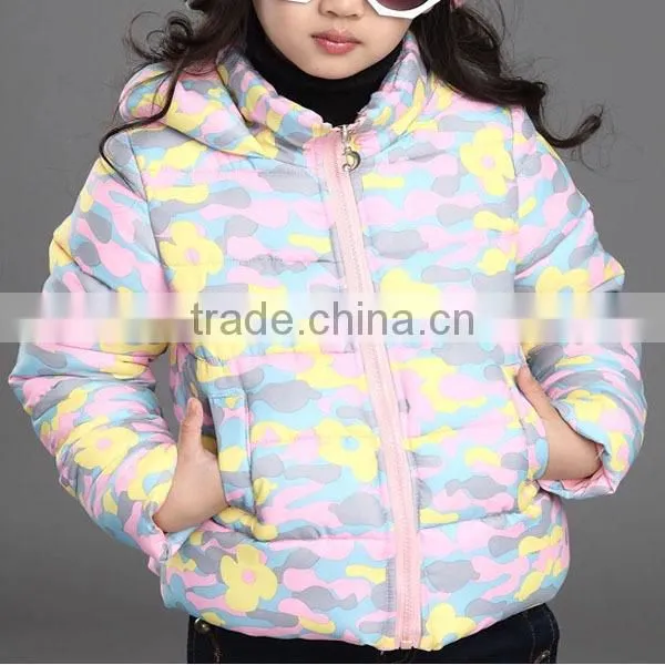 2015 Hgh Quality Outdoor Durable Camouflage Kid Padded Jacket