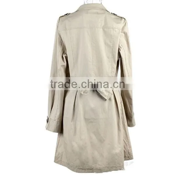 MOQ 1 pc hot sale casual design spring new Korea style slim with belt comfortable sport windbreaker women coat