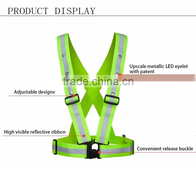 Alibaba China New Design Led Hi Visibility Vest safety dark night