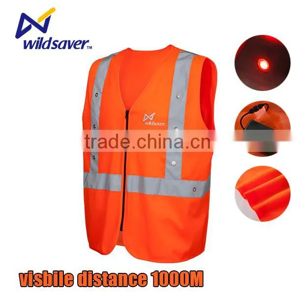Hi Vis LED Flashing Safety Cleaning Uniform for Road Cleaner