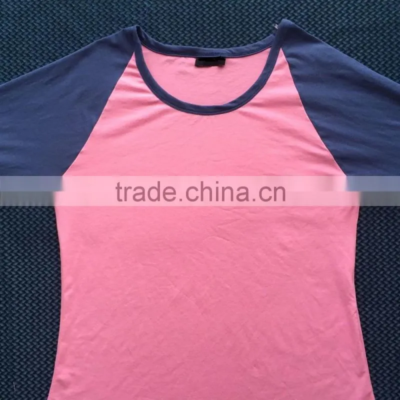 women fall clothings , women shirt , women floral raglan YW-00379