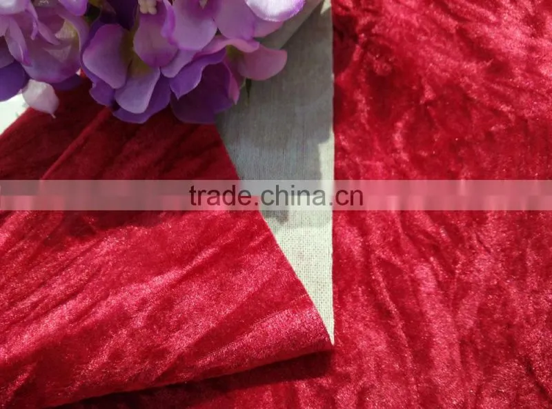 dyed crushed velour fabric