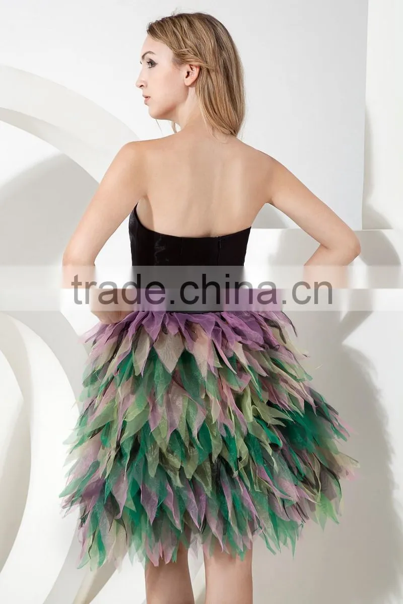 2017 wholesale simple style imitation silk mini-length prom dressesED137