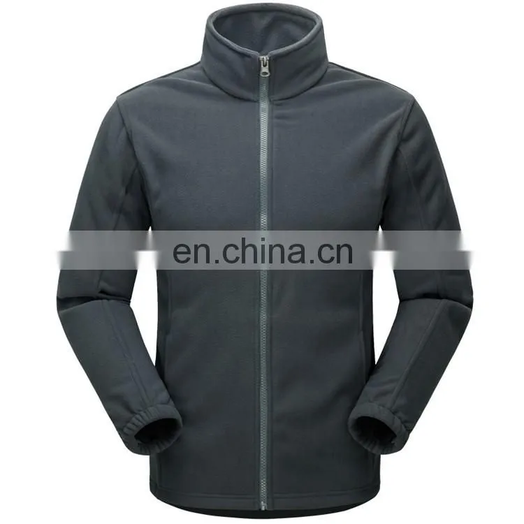 Men's 100%polyester cardigan polar fleece jacket