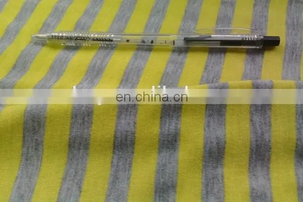 Winfar textile single jersey rayon yarn dyed stripe knitting fabric for dress