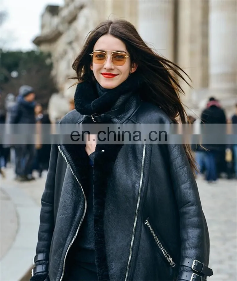 2016 Fashion Furable Coat Genuine Sheep Fur Double Face Fur Jackets