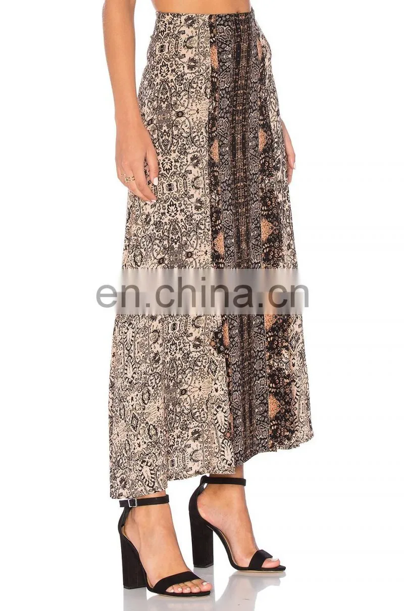 New design high waist corean long maxi skirt