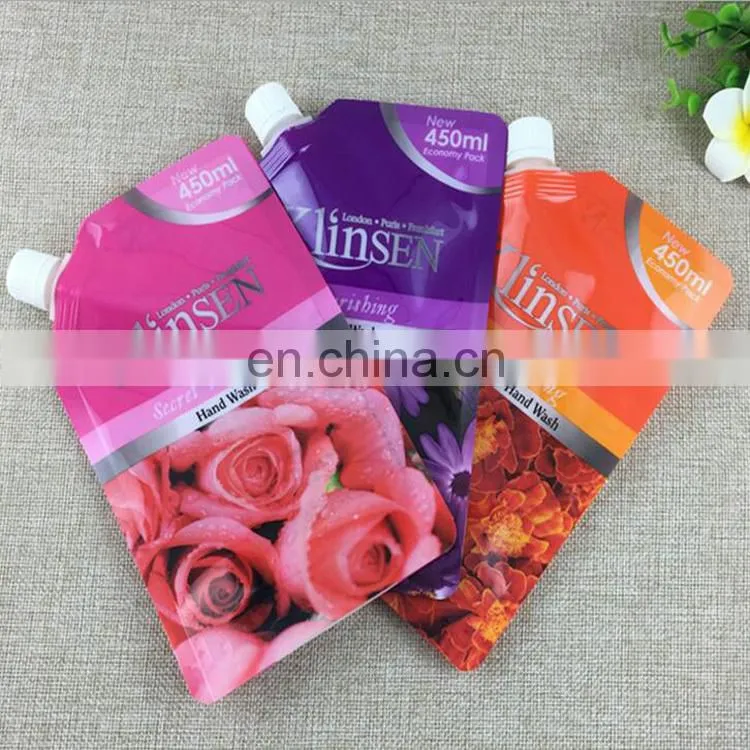 China factory wholesale customized novelly Retort Stand up Pouch with Spout For Wine/Juice packaging
