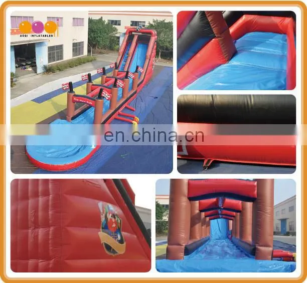 3 in 1 inflatable slip slide pirate theme inflatable water slides with pool for promotion