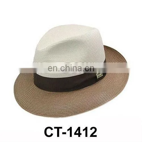 fashion design mens paper straw hat