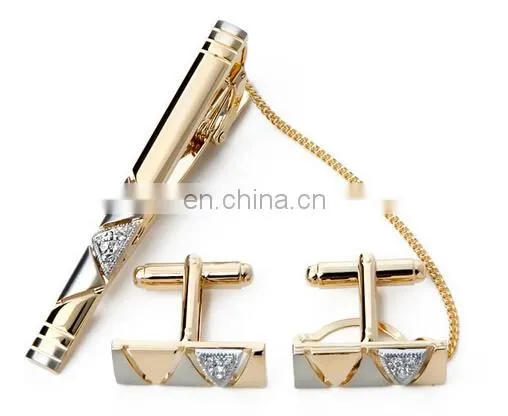 Best Man Gifts French Square Rhinestone Suit silver tie clips