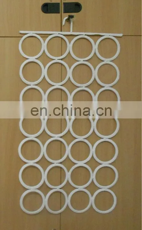 Cream pp yarn crochet scarf hanger