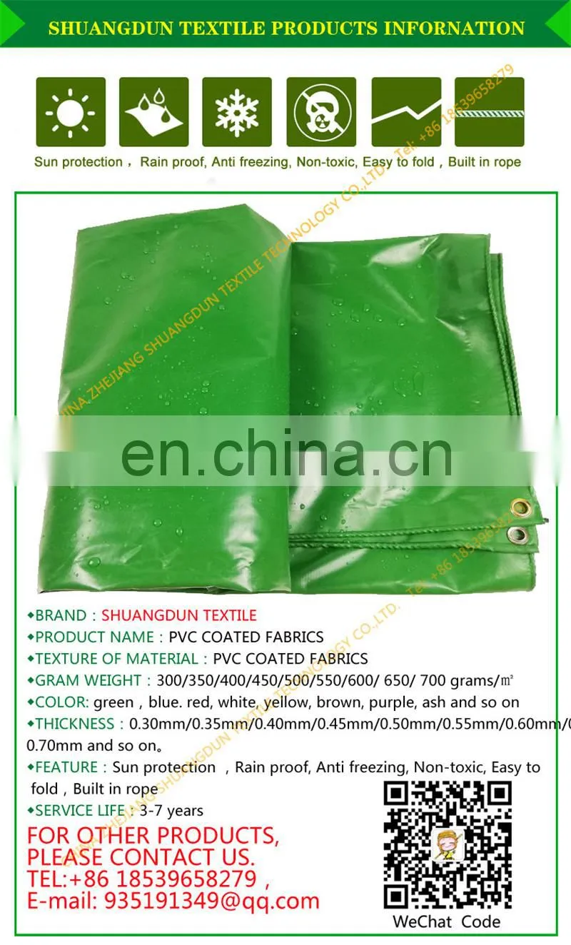 Rainproof canvas waterproof tarpaulin cover cargo tarpaulin green blue PVC coated fabric