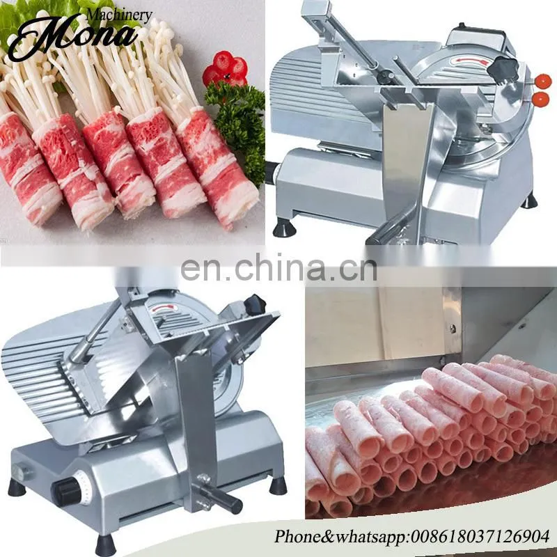 Best selling commercial stainless steel full automatic bacon slicer/cutting frozen meat machine for sale