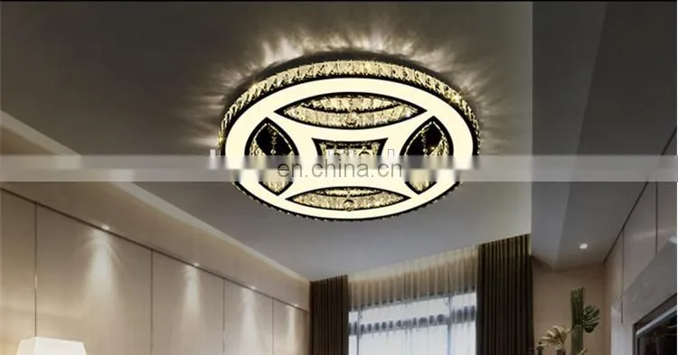 Led ceiling lamp fashion crystal ceiling lamp stainless steel creative led lightings