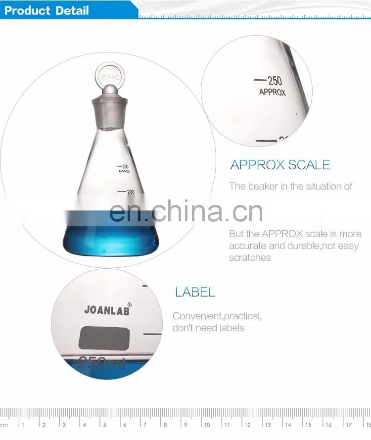 JOAN Lab Glassware Borosilicate Glass Erlenmeyer Flask 10L