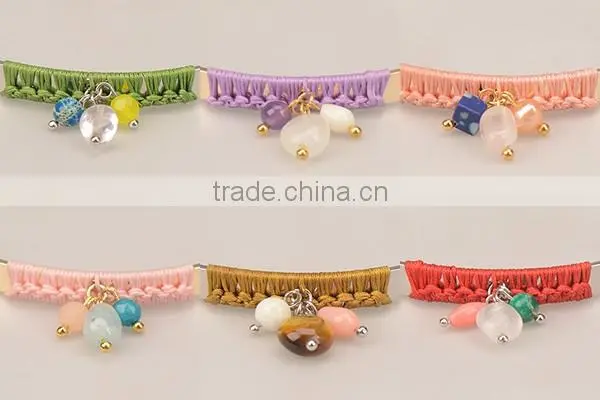 CWB662001 Online jewelry handmade bracelets fashion expandable stainless steel wire bangle with charm