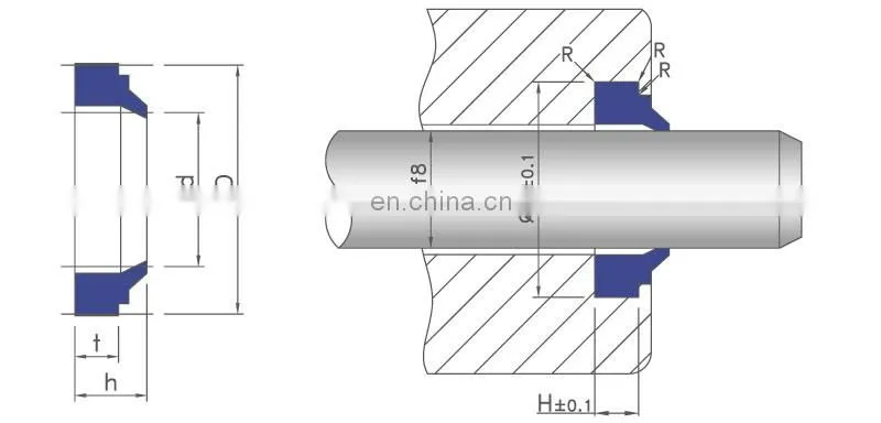 Dust Ring A1 GHP DH-04 Type Hydraulic Rubber PU Scraper Gasket Dust Wipers Seal With High Quality