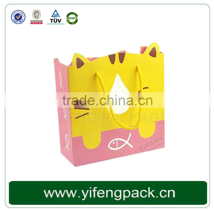 High End Design Colorful Pretty Gift Paper Bag With Magic Sticker