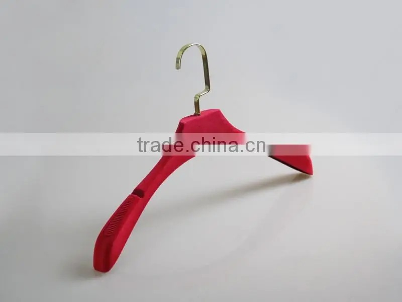 flocked velvet plastic hanger for clothes