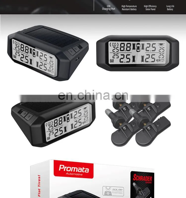 433Mhz solar wireless display internal TPMS high precision for SUV 4WD VAN