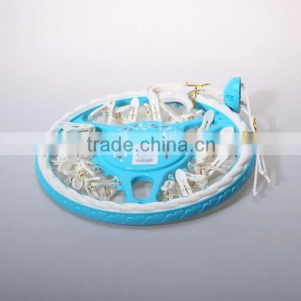 High Quality Round Shaped Plastic Drying Hanger 24 Pegs/set