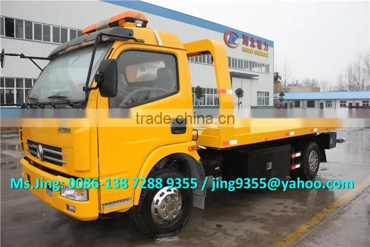 2015 EuroIII or EuroIV Factory Price Dongfeng DLK 4 ton tow truck,4x2 towing truck