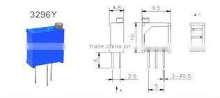 Multiturns ceramic trimming digital potentiometer