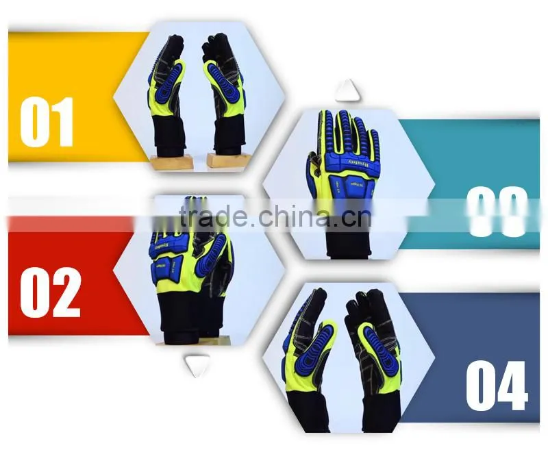 Oil Resistant Anti Cut Gloves High Performance Level 5 Anti Cut Leather Gloves