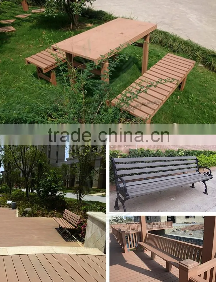 Graceful WPC composite bench grinder outside garden