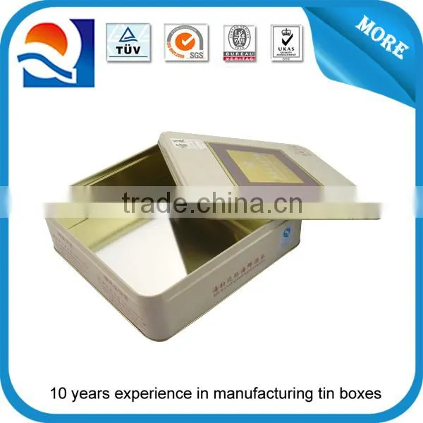 Bespoke large metal square tin box