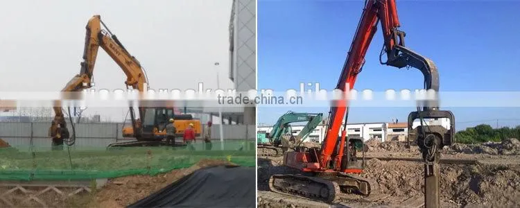 JISAN Excavator Accessories Hydraulic Vibro Hammer