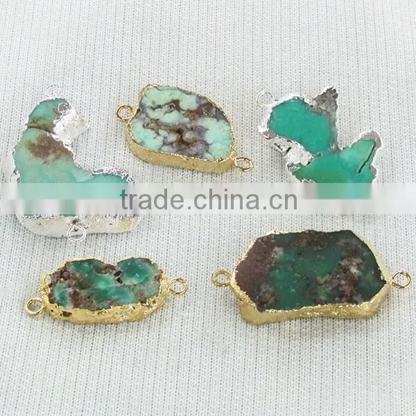 JFG0504 Wholesale crystal gemstone bezel square connectors