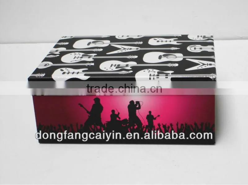 shelf life strong cardboard storage box with handle