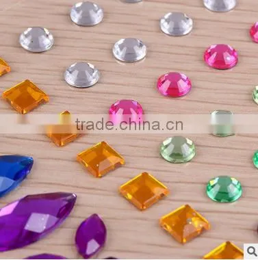Wholesales Cute Acrylic Crystal Decoration Rhinestone Sticker