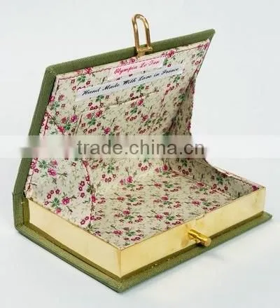 Luxury design women brand zipper book clutch bag