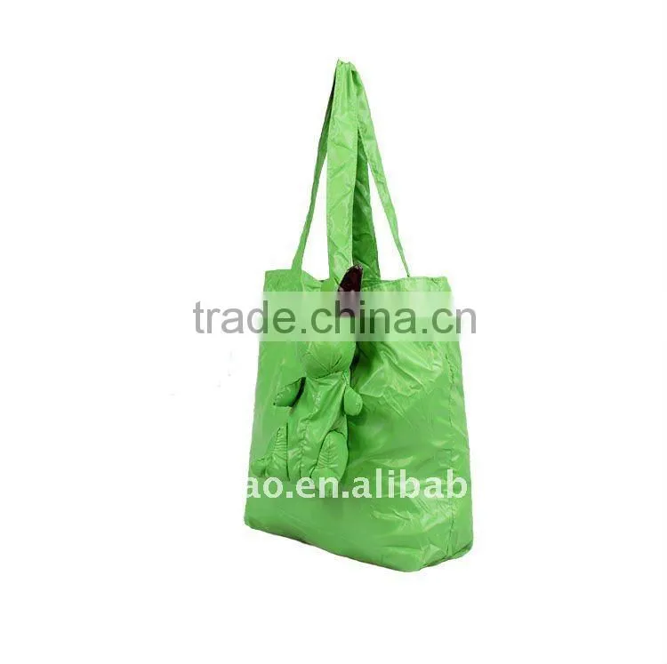 foldable rabbit shopping polyester bag