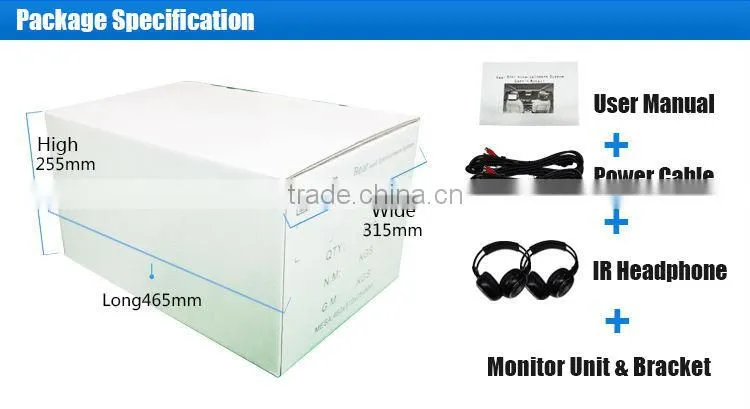 9inch car rear android monitor touch taxi built in car entertainment system