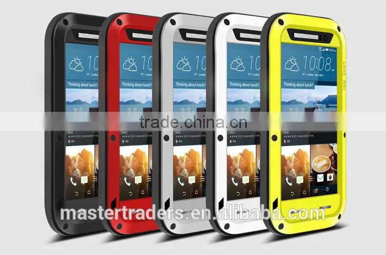 Original LOVE MEI Powerful Metal Waterproof Dirtproof Shockproof Protective Case For HTC One M9 MT-3529