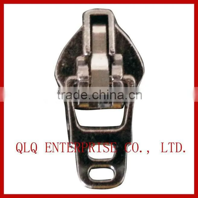 Nylon zipper with head to head sliders