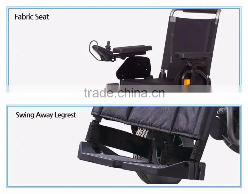 electric power wheelchair with double 350W motors outdoor trip